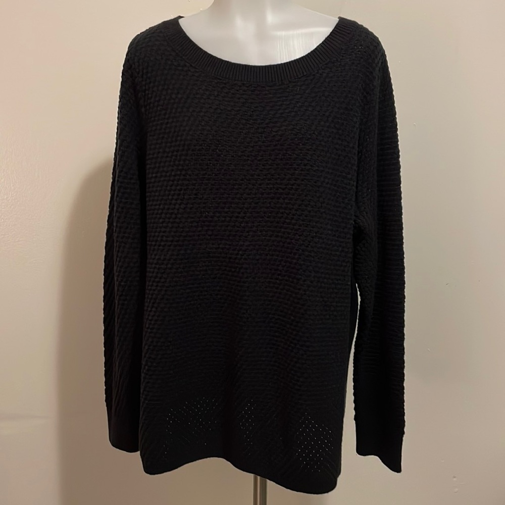 Woman’s Size 2X Black Lands’ End Sweater!